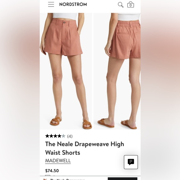 Madewell Drape-weave Tailored Shorts - Picture 2 of 9